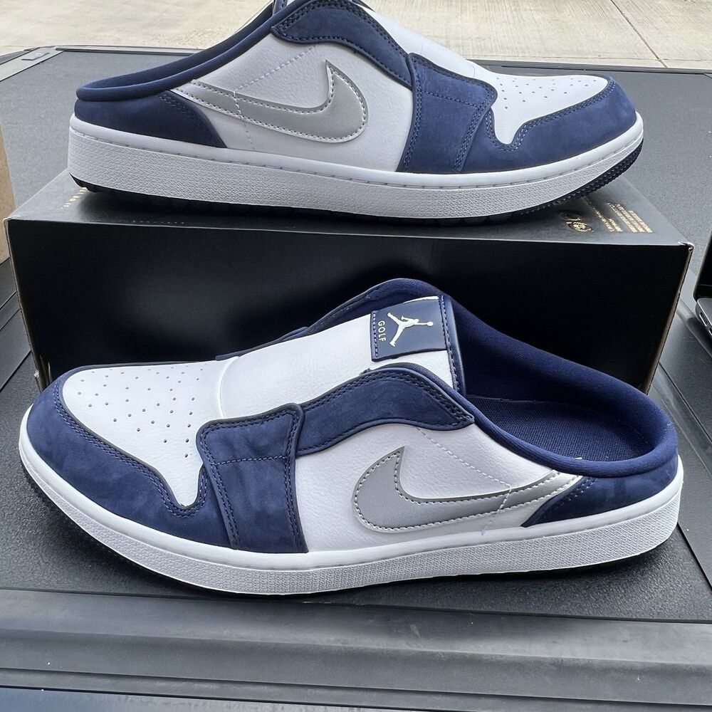 Nike Air Jordan Mule Golf White Midnight Navy Men's FJ1214-102 Size 12.5